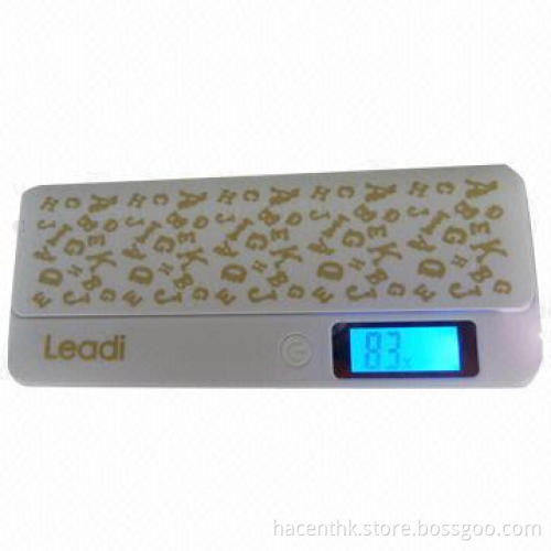 Two-output portable mobile power bank with LED display
